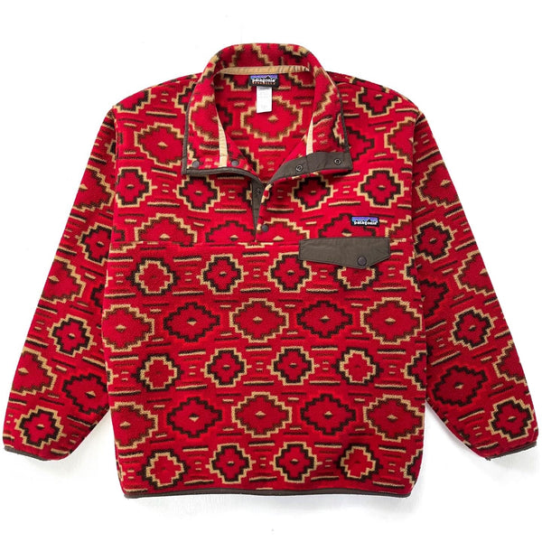 2012 Patagonia Printed Synchilla Snap-T, Yanaba: Molten Lava (M)
