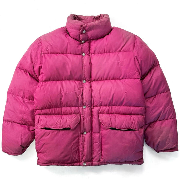 1970s The North Face “Brown Label” Down Jacket, Berry Pink (L/XL)