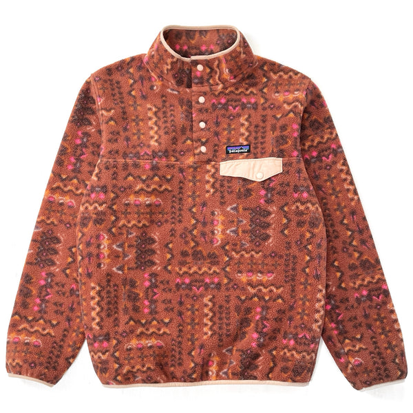 2022 Patagonia Womens Printed Synchilla Snap-T, Wandering Woods: Sisu (M)