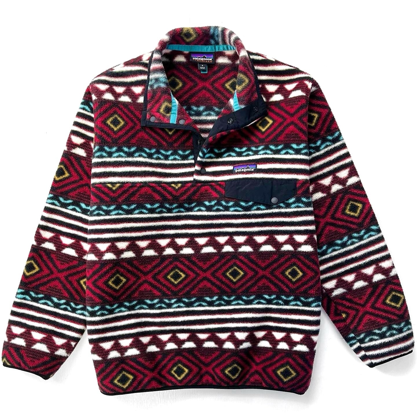 2016 Patagonia Printed Synchilla Snap-T, Saltillo: Cinder Red (S)
