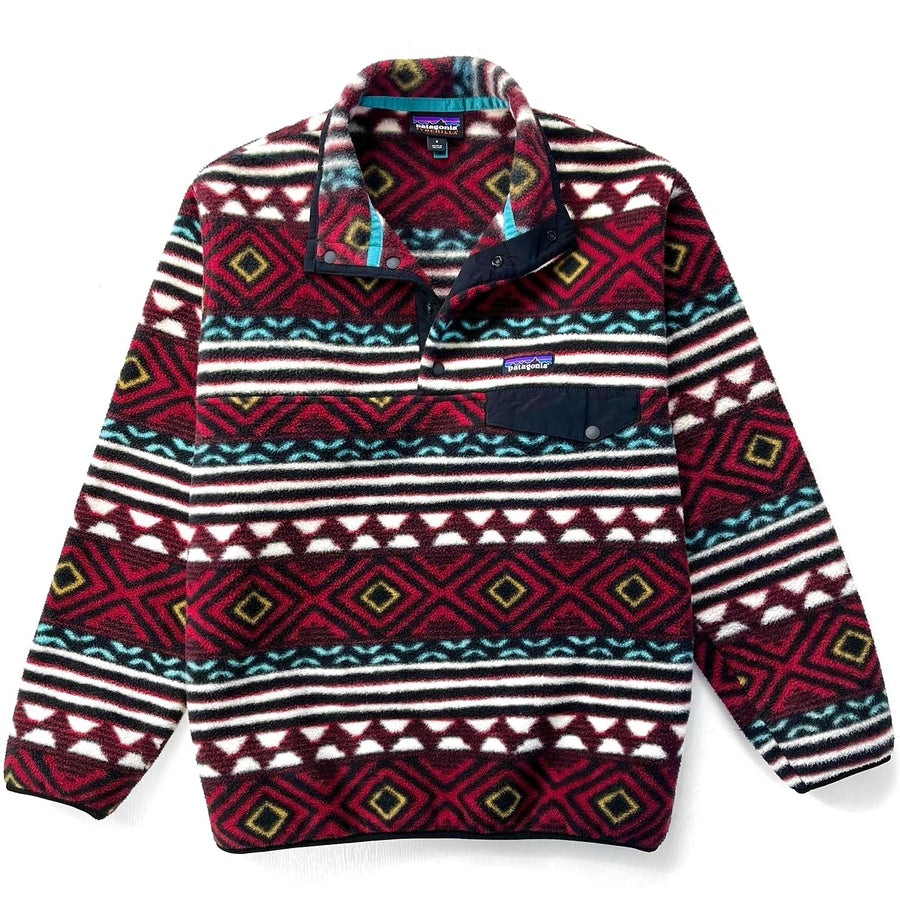 2016 Patagonia Printed Synchilla Snap-T, Saltillo: Cinder Red (S)