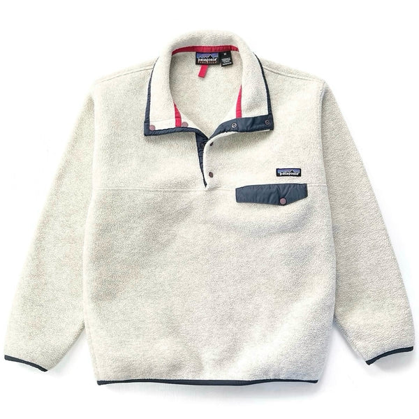 2001 Patagonia Synchilla Snap-T, Oatmeal Heather & Carbon (M)