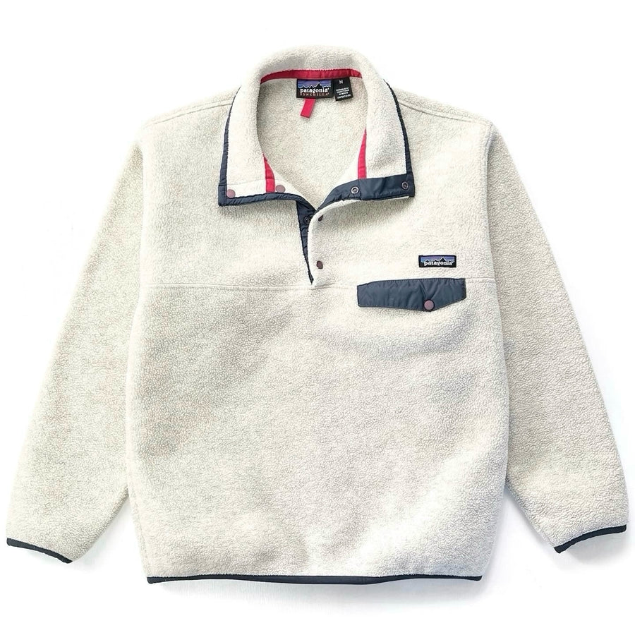 2001 Patagonia Synchilla Snap-T, Oatmeal Heather & Carbon (M)