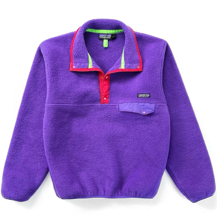 1989 Patagonia Made In The U.S.A. Synchilla Snap-T, Eggplant (S)
