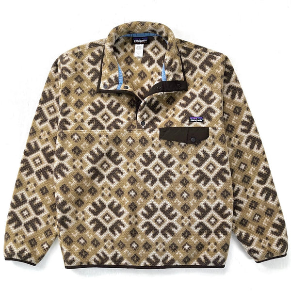 2013 Patagonia Printed Synchilla Snap-T, Aurora: Retro Khaki (M)