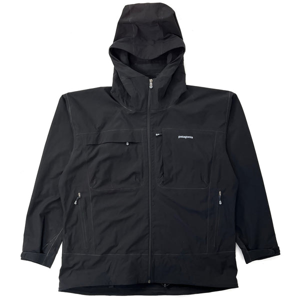 2005 Patagonia Hooded Full-Zip Alpine Shell Jacket, Black (XL/XXL)