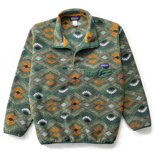 2014 Patagonia Printed Synchilla Snap-T, Slowfoot: Green (M/L)