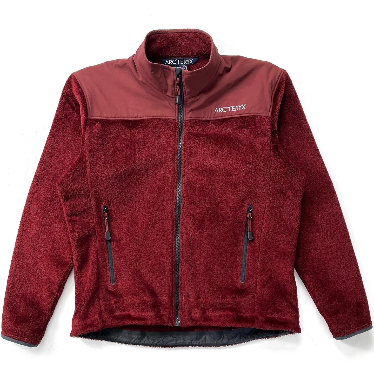 2000s Arc’teryx Mens High-Pile Delta Fleece Jacket, Garnet (M)