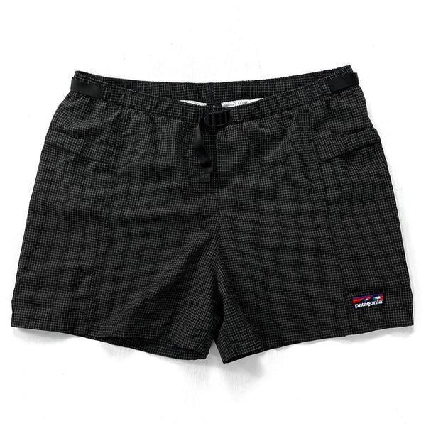 1995 Patagonia 4” Ripstop Nylon River Shorts, Gridstop: Black (XL)