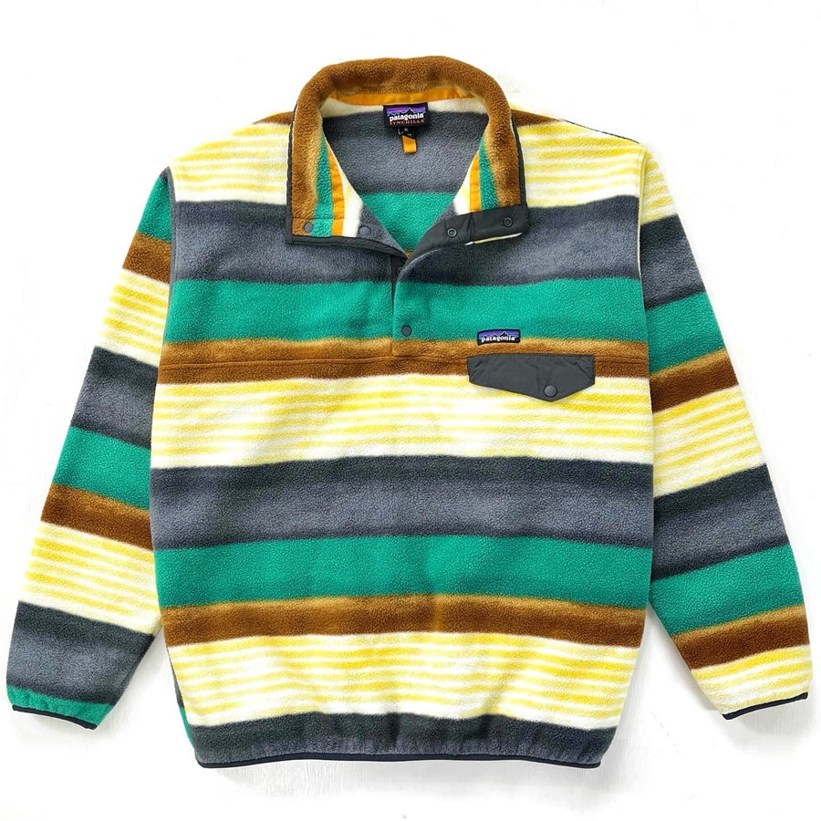2016 Patagonia Printed Synchilla Snap-T, Painted Fitz Stripe (XL)