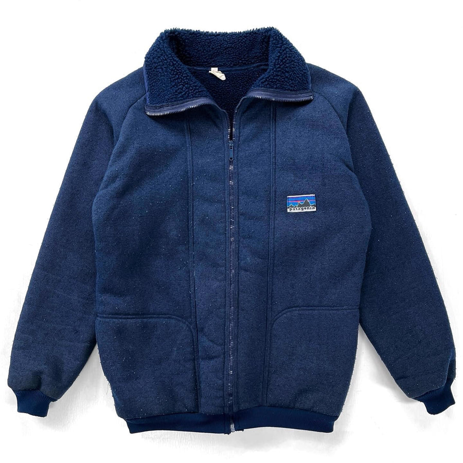 1970s Patagonia First Generation Full-Zip Pile Jacket, Navy (M/L)