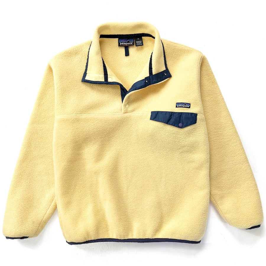 1996 Patagonia Synchilla Snap-T, Camomile & Charred Blue (M)