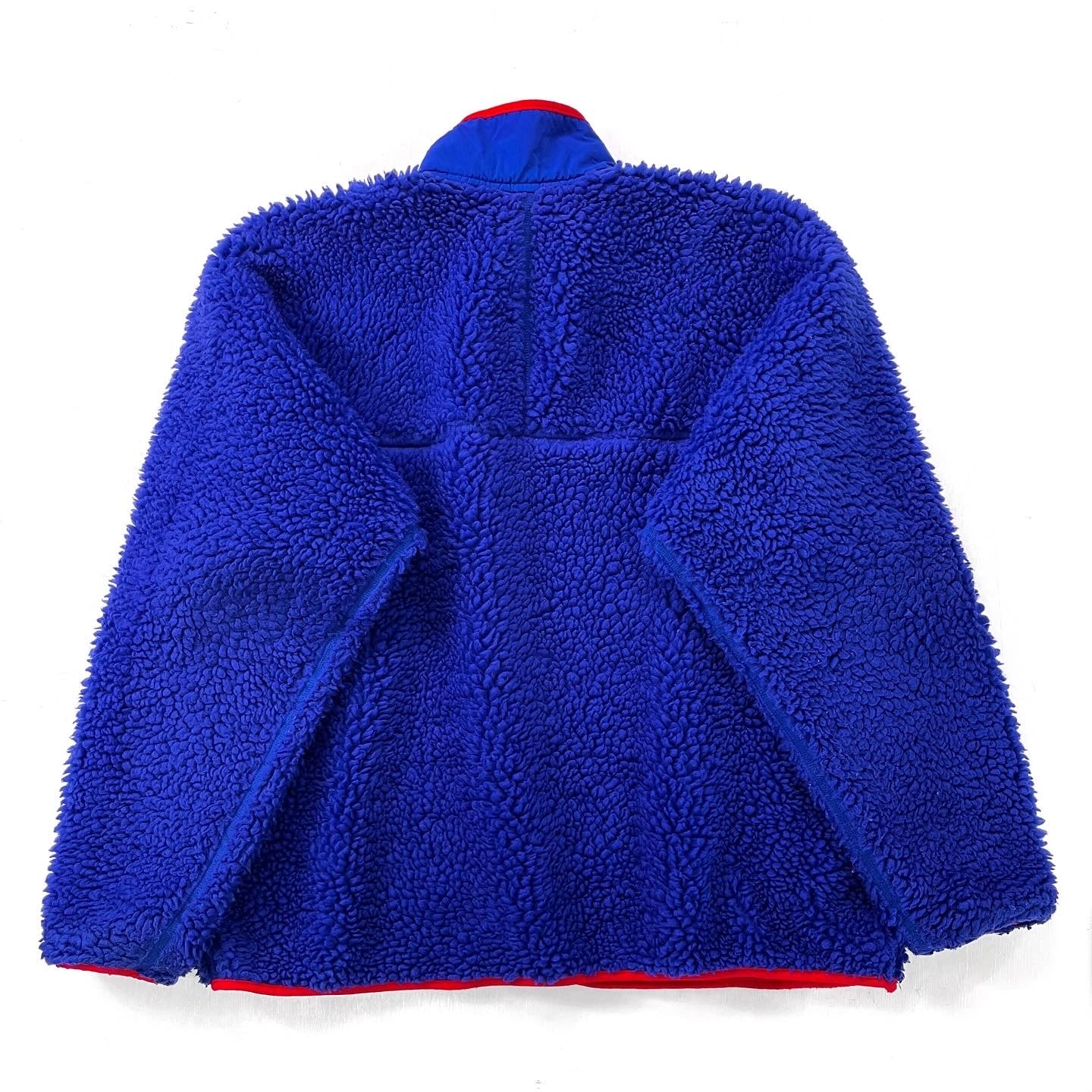 2000 Patagonia “Deep Pile” Classic Retro Cardigan, New Cobalt & Fire (XXL)