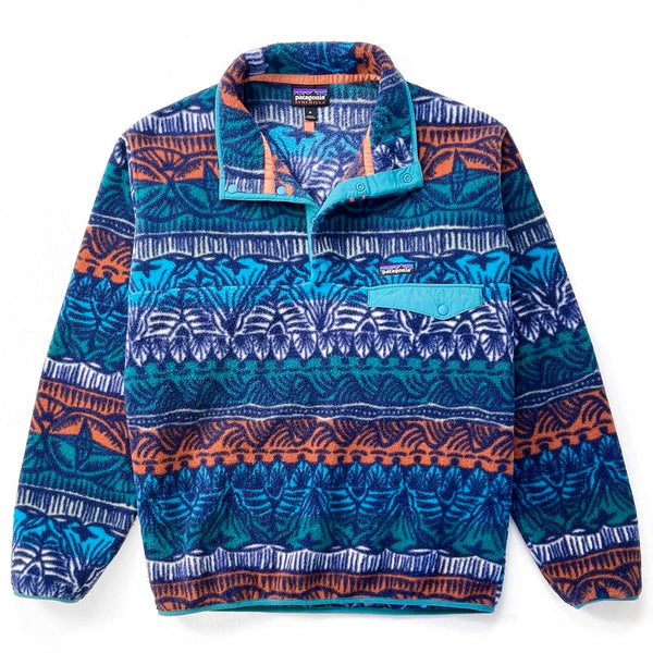 2019 Patagonia Printed Synchilla Snap-T, Tradewinds: Stone Blue (M)