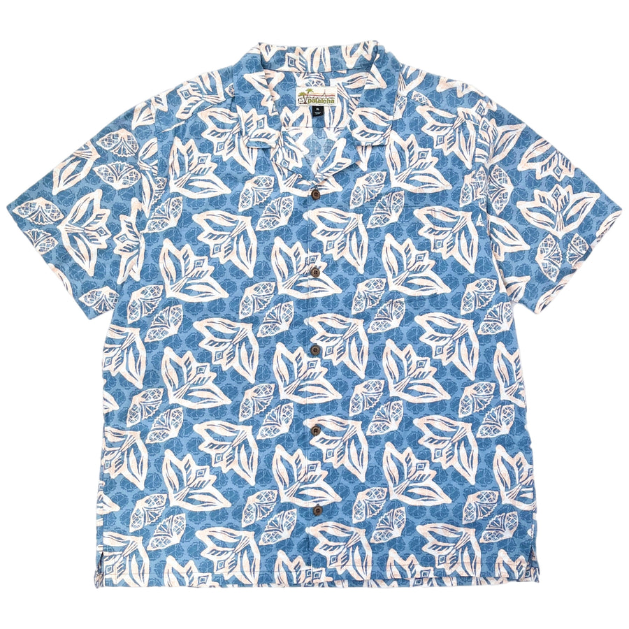 2020 Patagonia Limited Edition Pataloha Shirt, Hawaiian Cotton: Berlin Blue (XL)