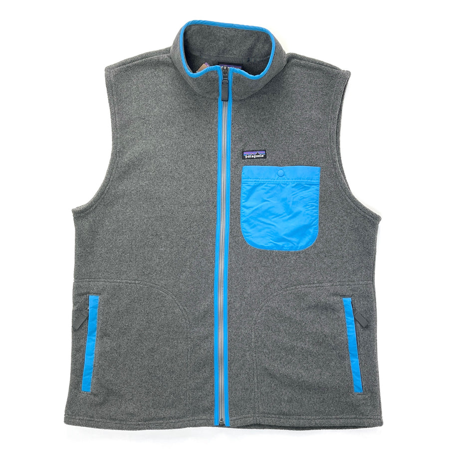2018 Patagonia Mens Karstens Full-Zip Recycled Fleece Vest, Nickel (XL)