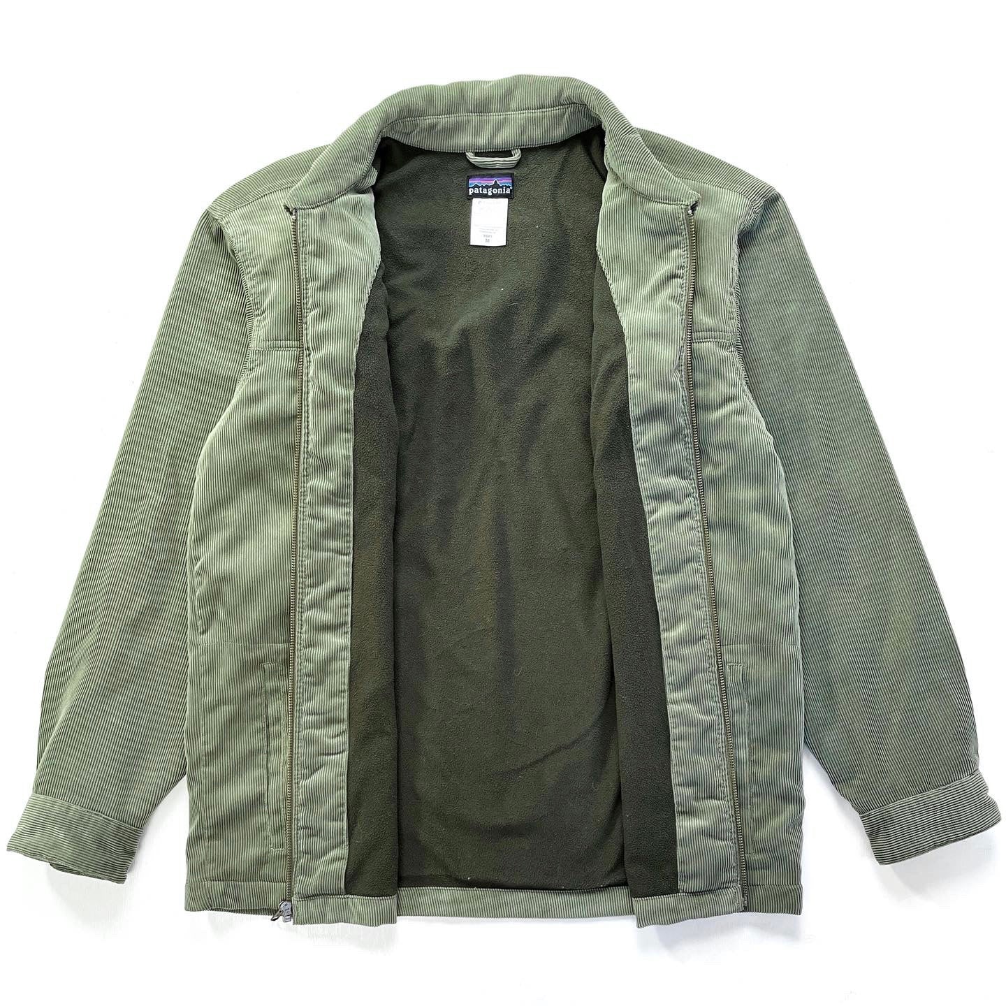 2007 Patagonia Mens Fleece-Lined Corduroy Jacket, Green (M)