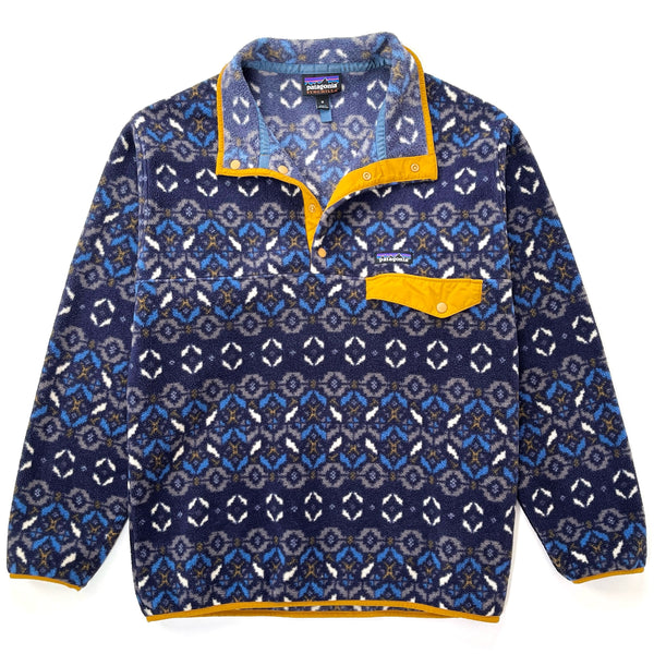 2019 Patagonia Printed Synchilla Snap-T, Tundra Cluster: New Navy (M)
