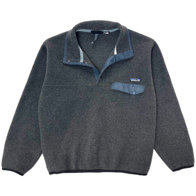 1995 Patagonia Synchilla Snap-T Fleece Pullover, Charcoal Heather (S)