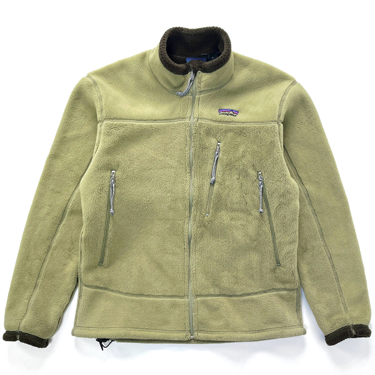 2001 Patagonia Made In The U.S.A. R4 Fleece Full-Zip Jacket, Weathered Green (M)
