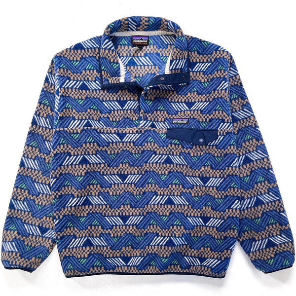 2018 Patagonia Printed Synchilla Snap-T, Cliffside: Classic Navy (M/L)
