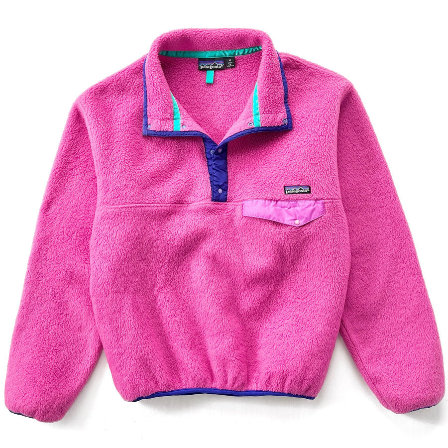 1991 Patagonia Synchilla Snap-T Pullover, Pinko & Cobalt (M)