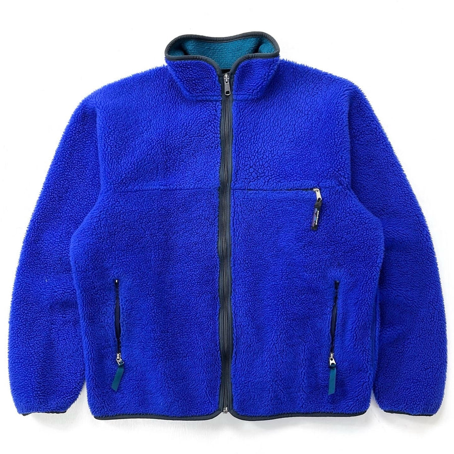 1993 Patagonia Made In The U.S.A. Retro Pile Cardigan, Blueberry (XL)