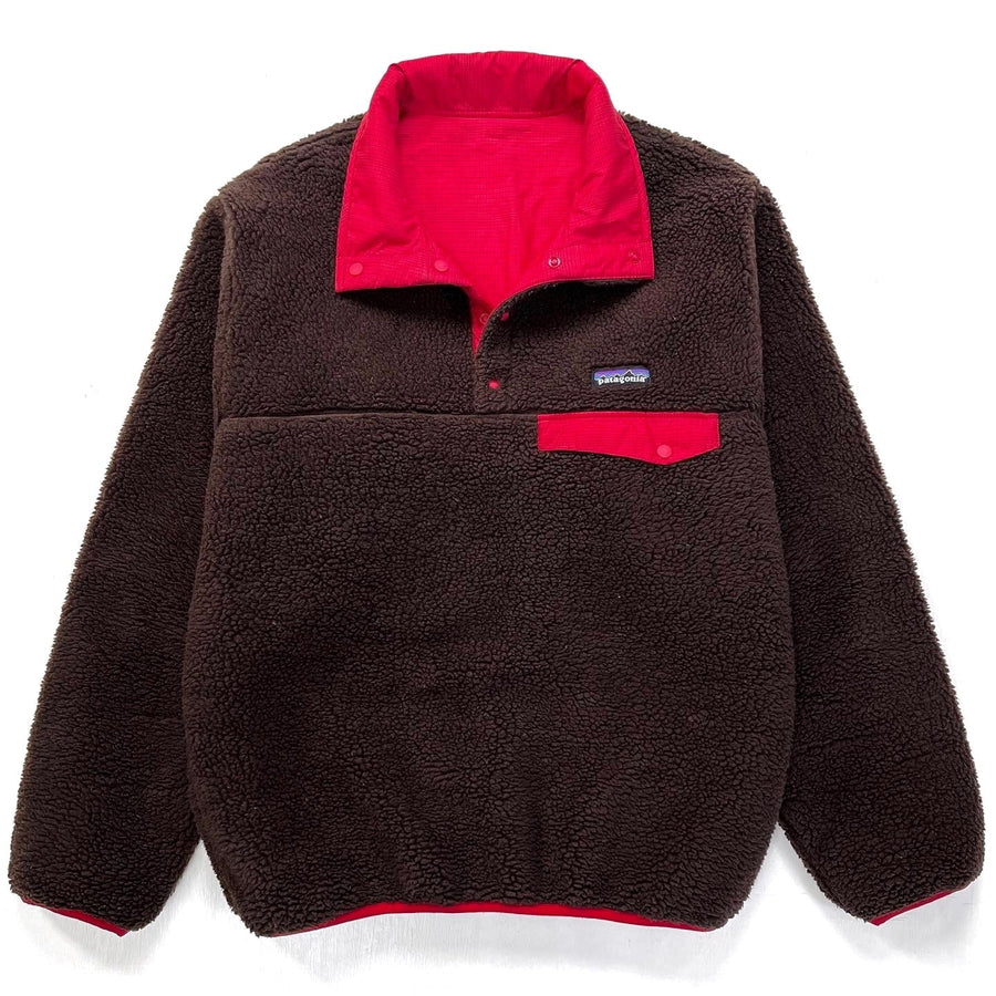 2007 Patagonia Reversible Deep Pile Snap-T Pullover, Velvet Brown (M)
