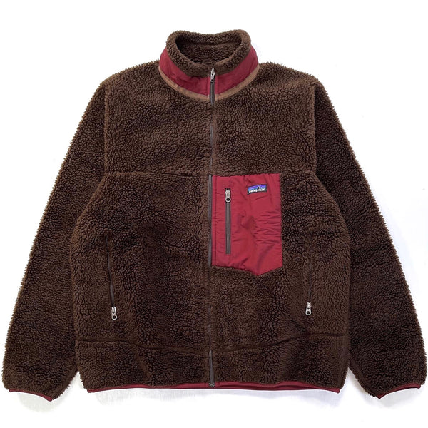 2011 Patagonia Retro-X Jacket, Black Oak & Pomegranate (L)