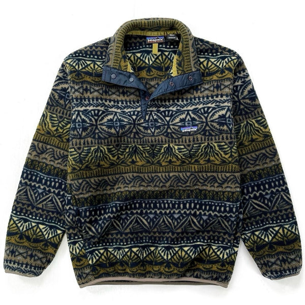 1998 Patagonia Printed Synchilla Snap-T, Tradewinds: Eucalyptus (S)