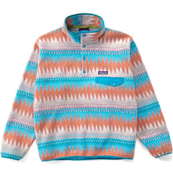 2017 Patagonia Printed Synchilla Snap-T, Laughing Waters: Filter Blue (M/L)
