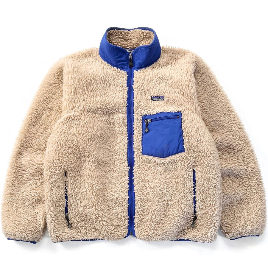 2004 Patagonia “Deep Pile” Classic Retro Cardigan, Natural & Fire (L)