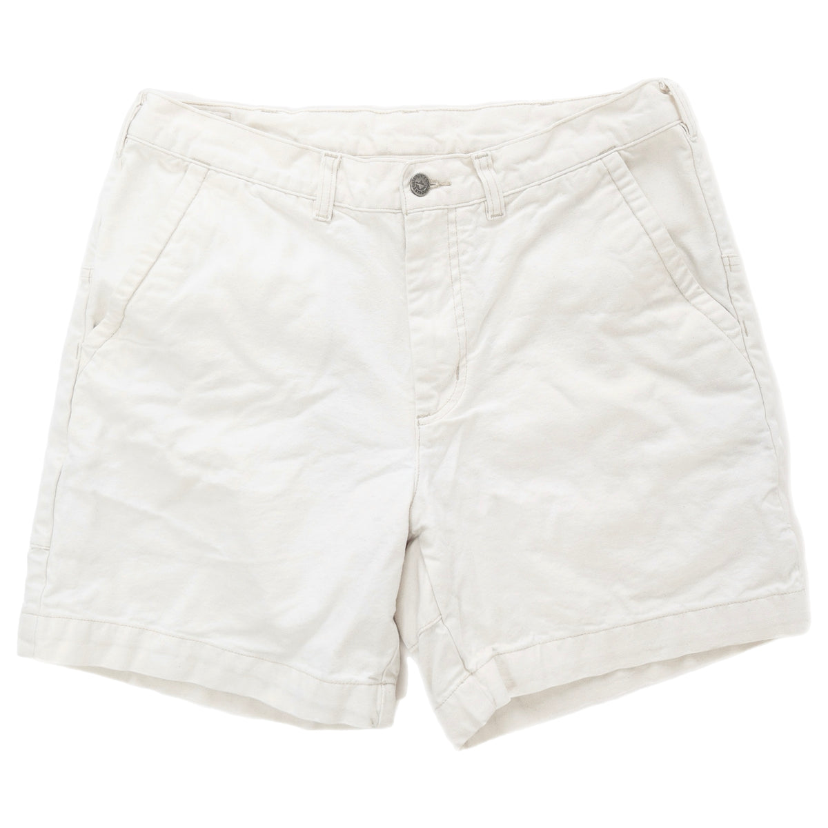 2020s Patagonia Mens 6” Cotton Canvas Stand Up Shorts, Light Stone (32)