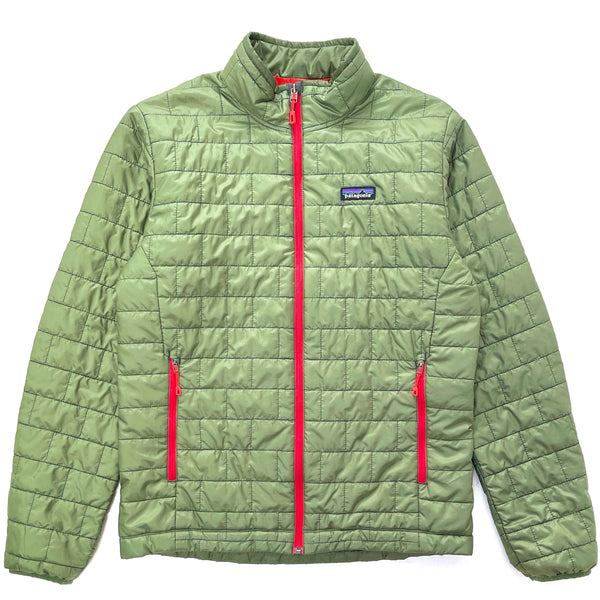 2015 Patagonia Mens Nano Puff Full-Zip Insulated Jacket, Light Olive Green (M)