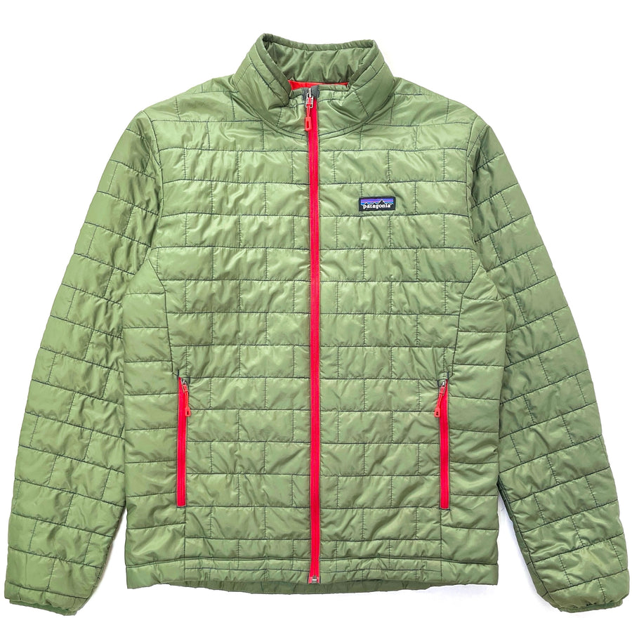 2015 Patagonia Mens Nano Puff Full-Zip Insulated Jacket, Light Olive Green (M)