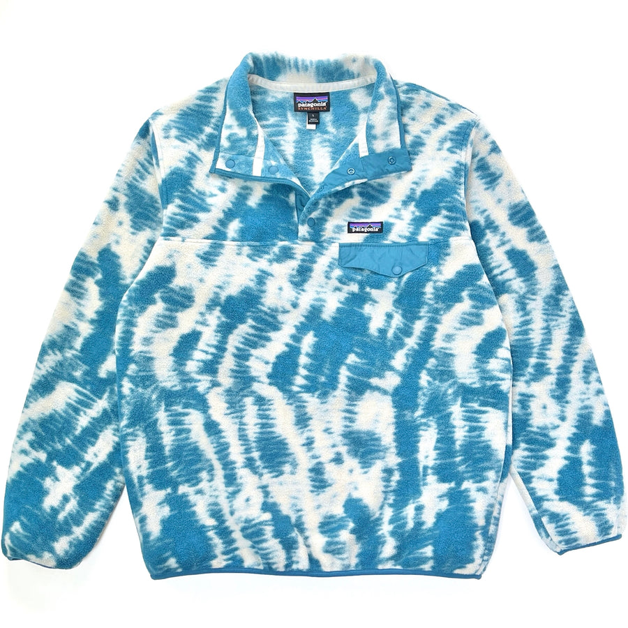 2022 Patagonia Womens Synchilla Snap-T, Mighty Mycelium: Wavy Blue (L)
