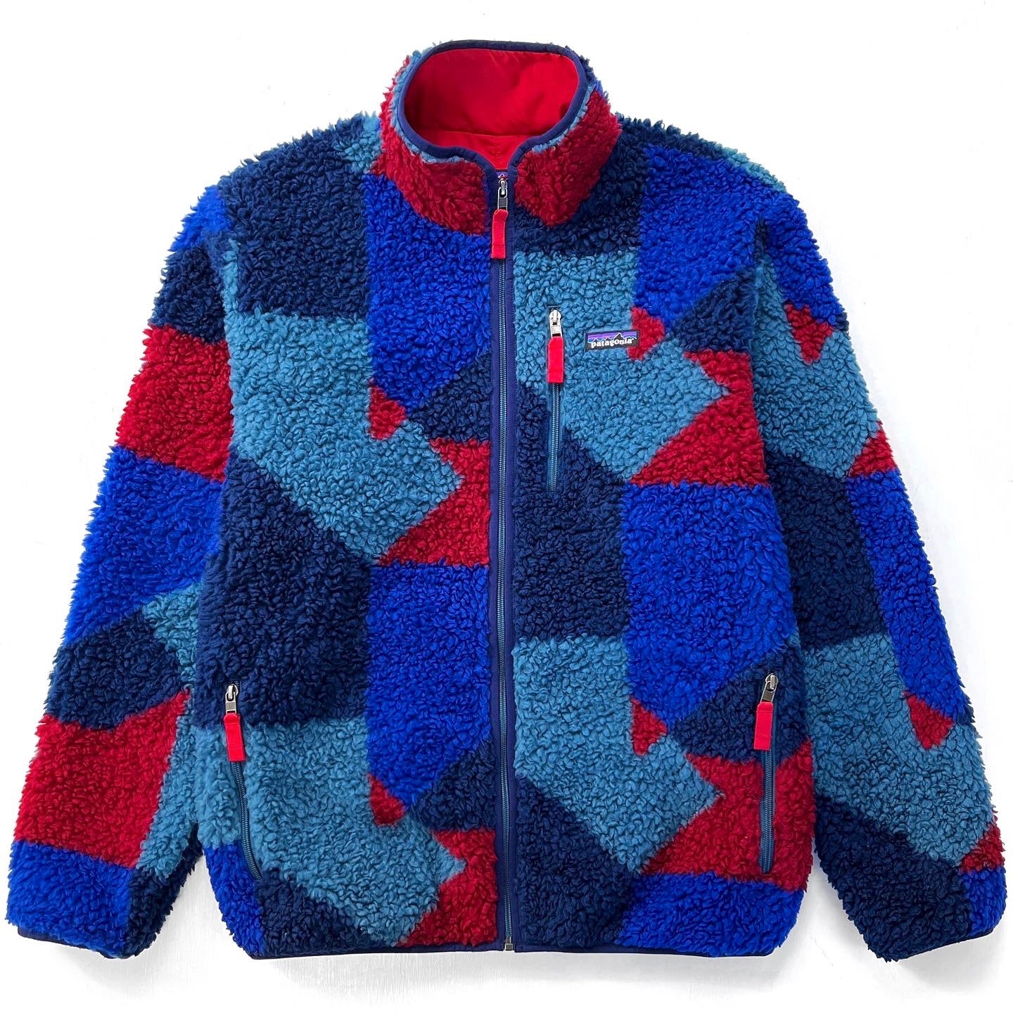 2014 Patagonia Classic Retro-X Cardigan, Blocks: Glass Blue (L)