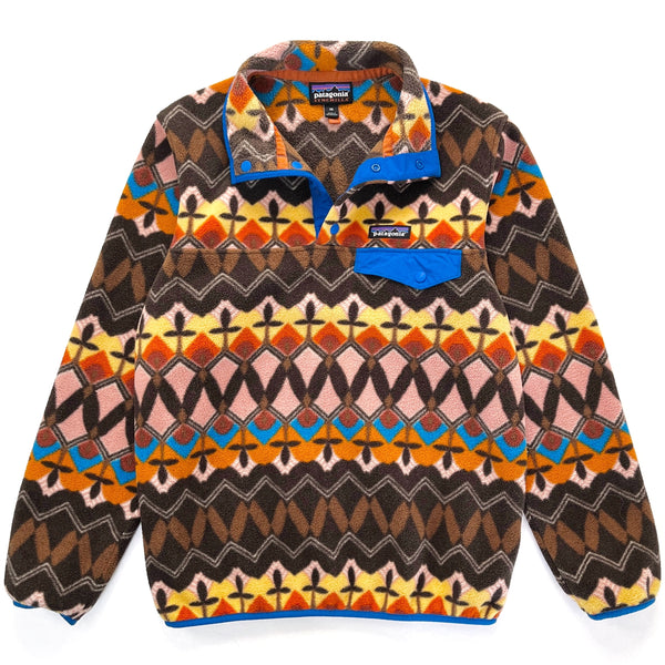 2021 Patagonia Womens Printed Synchilla Snap-T, Companion: Pink (XS)