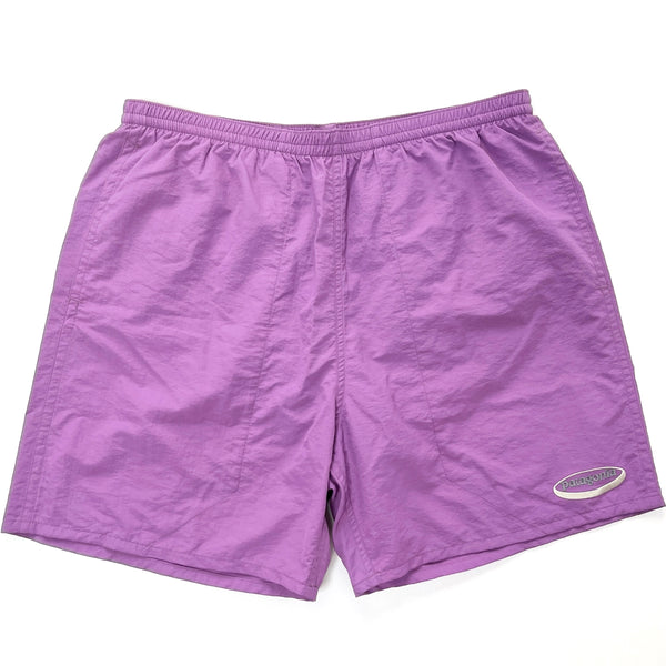 2026 Patagonia Mens 5” Baggies Shorts, ‘95 Oval Logo: Faded Magenta (L)