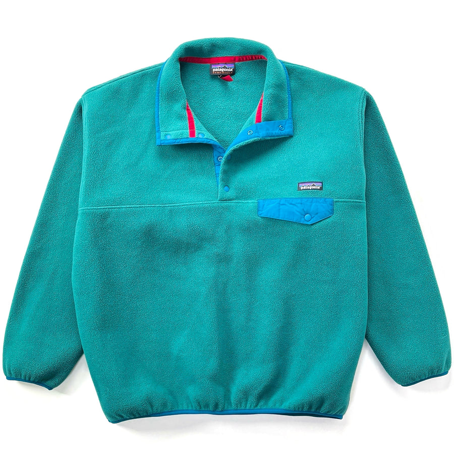 2015 Patagonia Synchilla Snap-T Pullover, Emerald Green & Blue (L/XL)