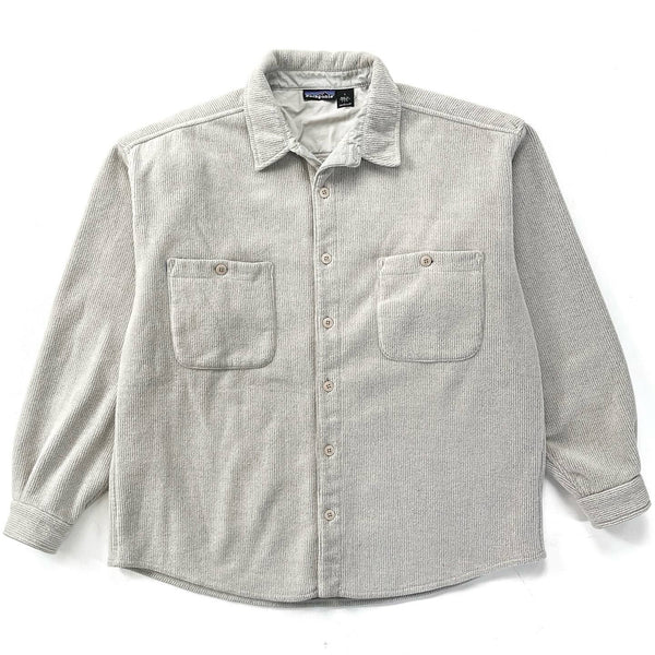 1997 Patagonia Cord Shearling Fleece Overshirt, Driftwood (XL)