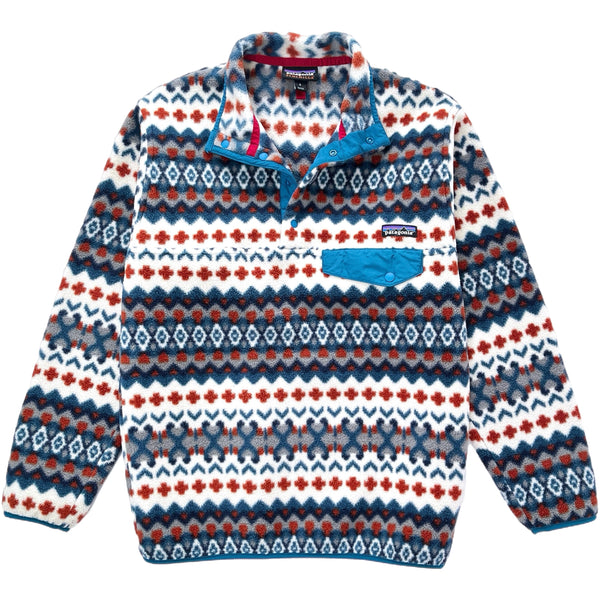 2015 Patagonia Printed Synchilla Snap-T Pullover, Cliff: Underwater Blue (S)