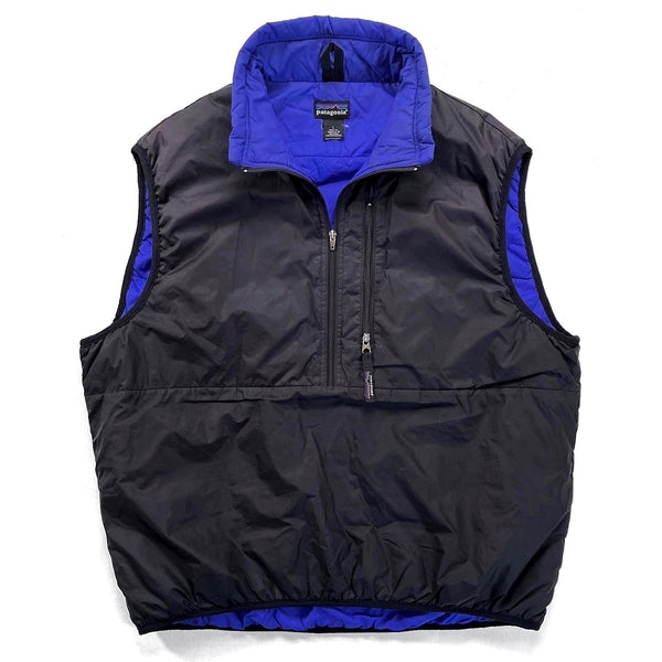 2001 Patagonia Puffball Insulated Vest, Black & Cerulean (L)