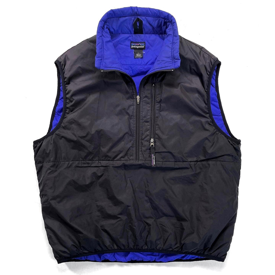 2001 Patagonia Puffball Insulated Vest, Black & Cerulean (L)