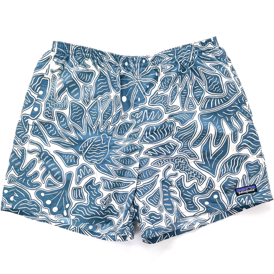 2025 Patagonia Mens 5” Printed Baggies Shorts, Bees & Flowers: Still Blue (M)