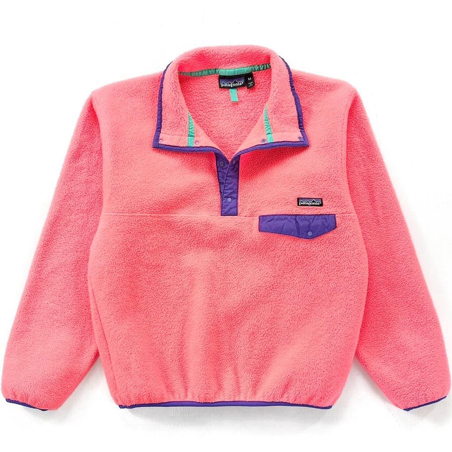 1990 Patagonia Made In The U.S.A. Synchilla Snap-T, Neon Orange (M)