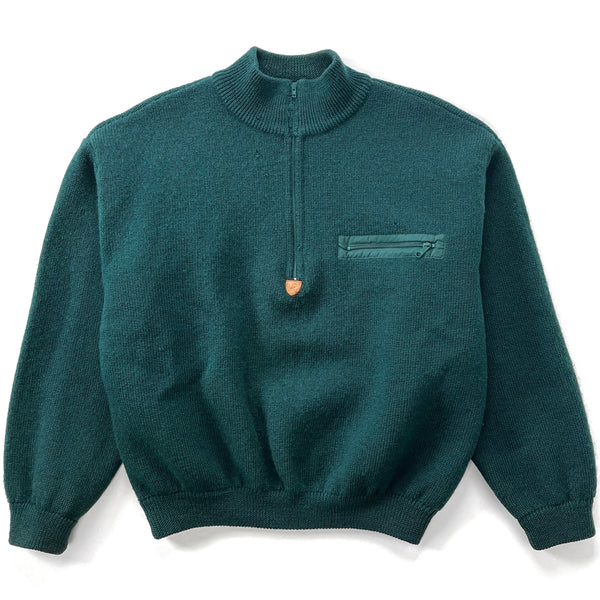 1996 Patagonia Merino Wool Half-Zip Alpiniste Sweater, Hunter (L)