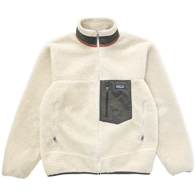Patagonia (Modern) — 2012 Patagonia Classic Retro-X Fleece Jacket, Natural & Dark Walnut (M)