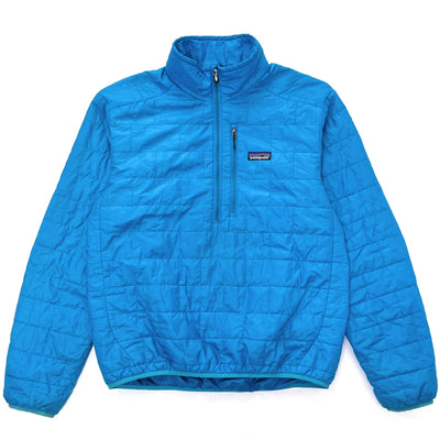 2013 Patagonia Mens Nano Puff Insulated Half-Zip Pullover, Bright Blue (M)