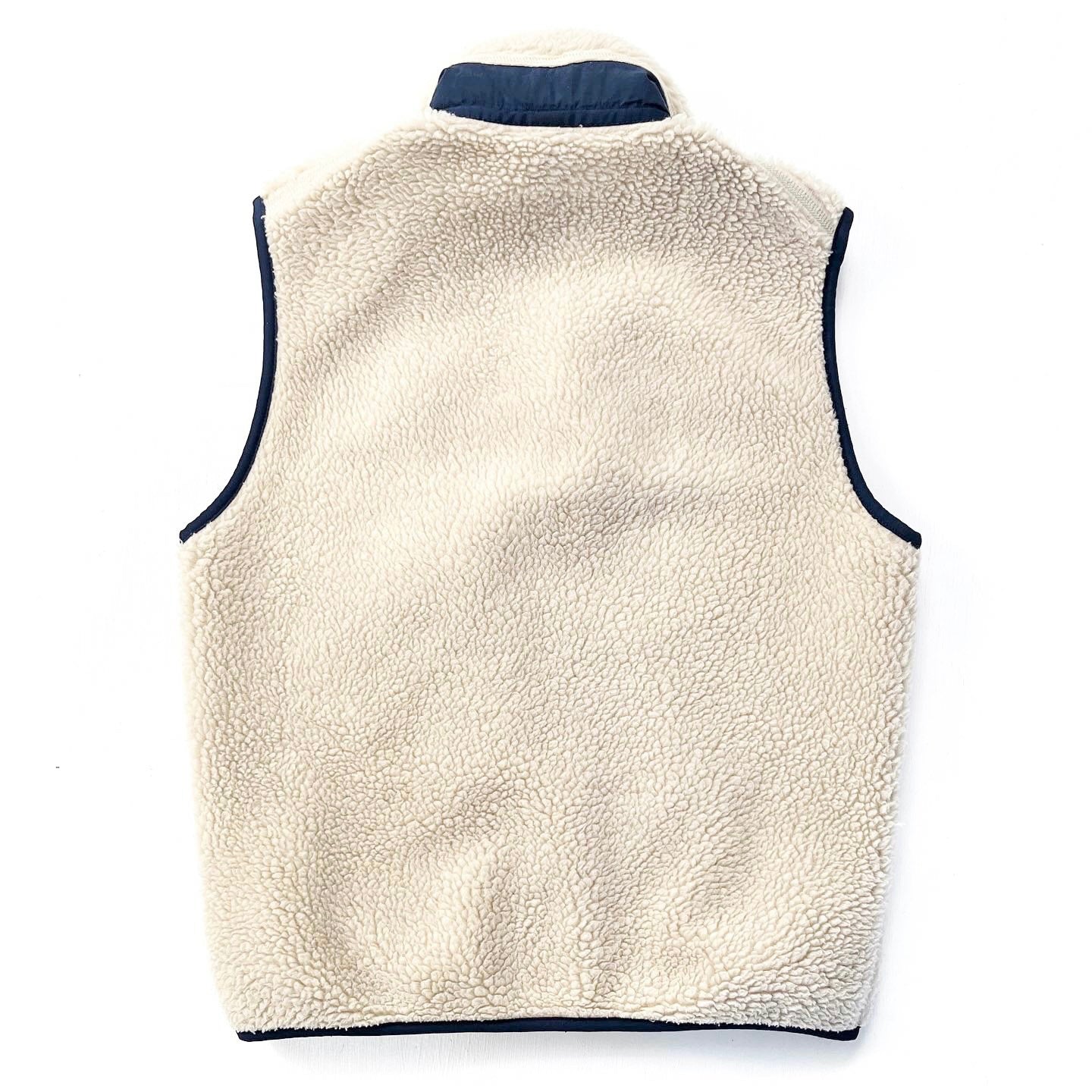 2001 Patagonia Classic Retro-X Vest, Natural & Storm Blue (S)